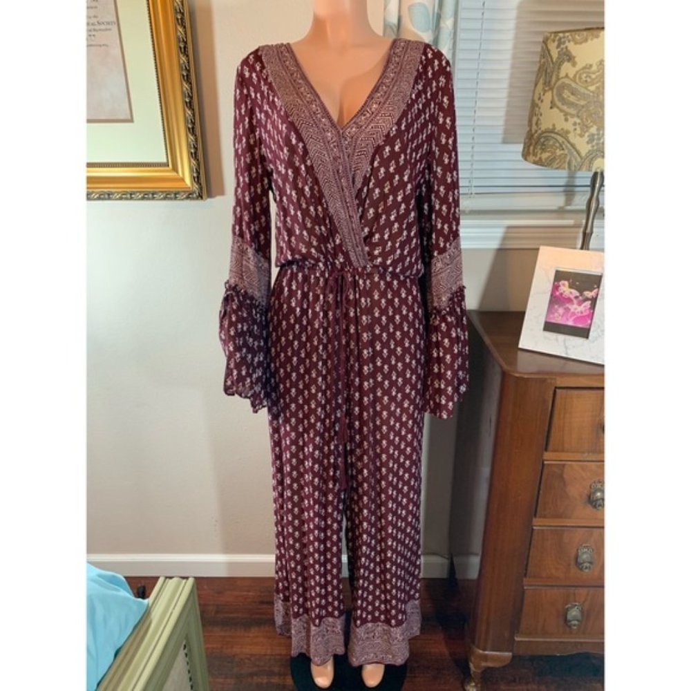 Chelsea & Violet Bell Sleeve Boho jumpsuit